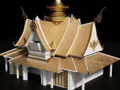 Thai Temple 3D model