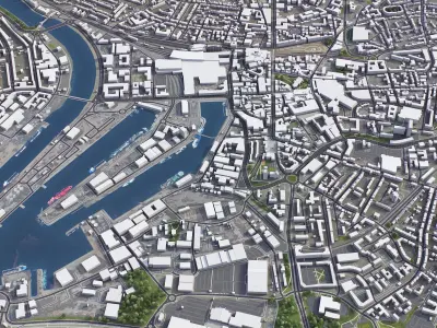 Aberdeen Low-poly 3D model