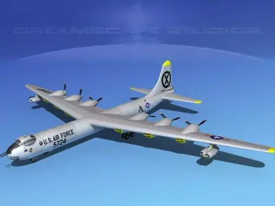 Convair B-36D Peacemaker V03 3D model