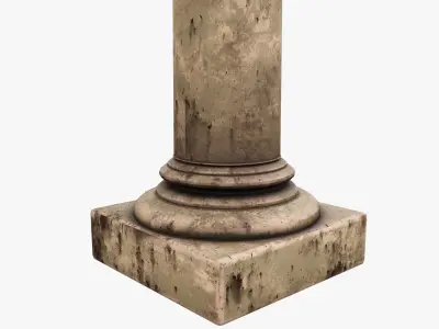 Column greek Low-poly 3D model