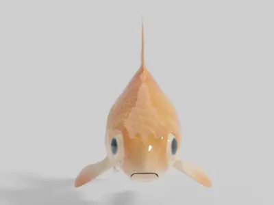 Gold Fish 3D Model Low-poly 3D model