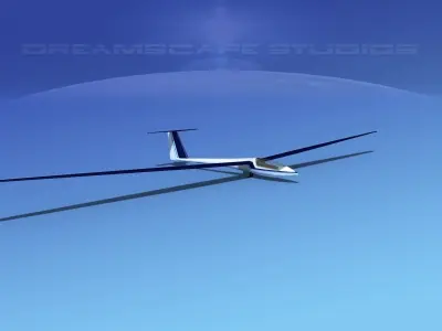  Schleicher ASW 22 Sailplane V06 3D model