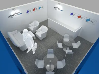 Exhibition Stand - ST0032 3D model