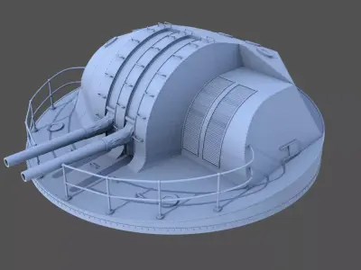 Japanese Type89 turret - Commercial license - 1-100 scale 3D print model