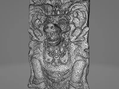 Bali Temple Sculpture Low-poly 3D model