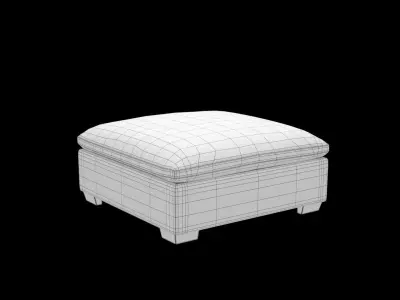 Eveline Ottoman Free 3D model