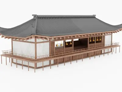 JAPAN TRADITIONAL BUILDING Low-poly 3D model