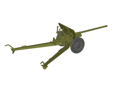 76 mm divisional gun 3D model