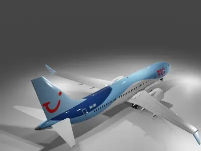 TUI Airlines Boeing 737max 8 3d model  Low-poly 3D model