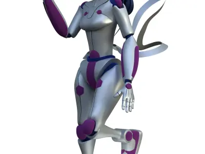 3D GIRL ROBOT MODEL  3D model