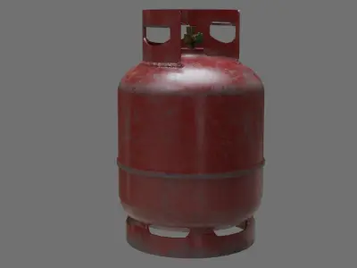Gas Cylinder 1B Low-poly 3D model