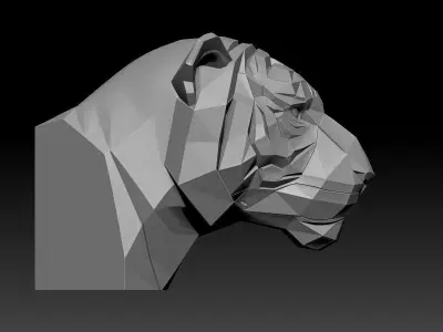 Tiger Head Free 3D model