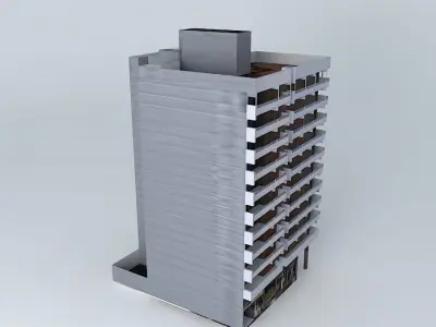 Atlantida building IX 3D model