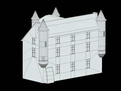 Castle Medieval Middle Ages 07 Low Poly PBR Low-poly 3D model