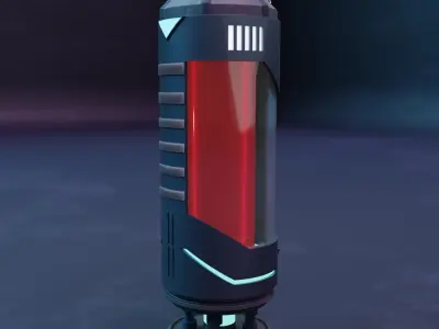 Sci-Fi Grenade 001 Low-poly 3D model