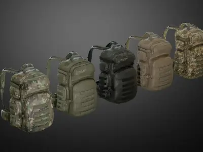 Backpack 04 Low-poly 3D model