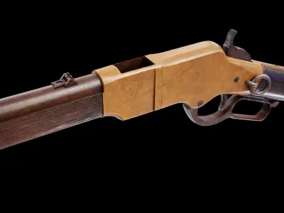 Winchester 1866 Low-poly 3D model