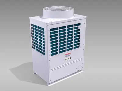 14hp Toshiba Carrier VRF Heat Recovery Outdoor Unit Low-poly 3D model