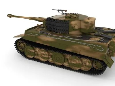 T34-85 Tiger Tank Late Pack 3D model