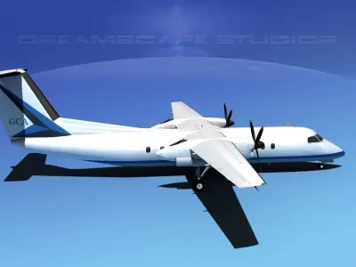 DeHavilland DHC-8-Q300 Gulf Coast Aviation 3D model