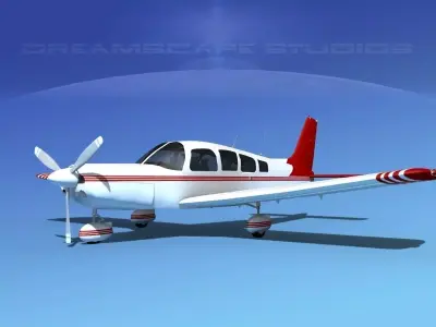 Piper Cherokee Six 300 V06 3D model
