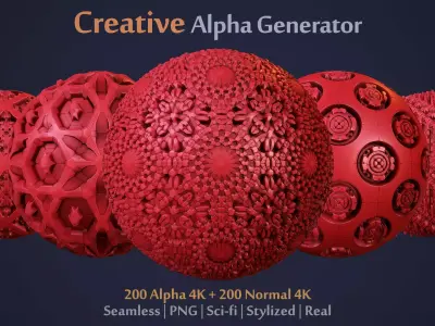 Ornaments Generator Scifi - Stylized - Real Low-poly 3D model