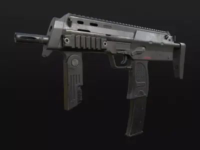MP7 PBR Game-Ready Low-poly 3D model