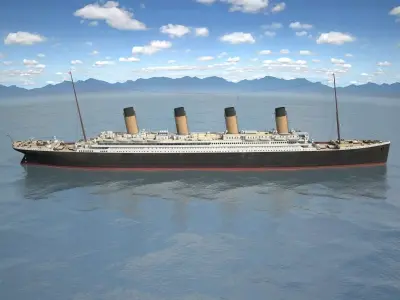 RMS Titanic cruise ship 3D model
