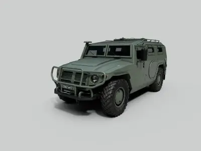 GAZ Tigr Infantry Mobility Vehicle Tiger Low-poly 3D model
