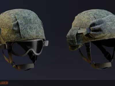 6B50 Ratnik Combat Goggles Low-poly 3D model