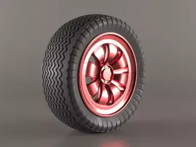 Car tire 3D model high poly 50 percent discount 3D model