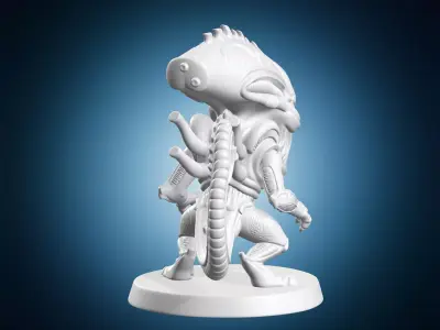 Alien Xenomorph Chibi 3D print model