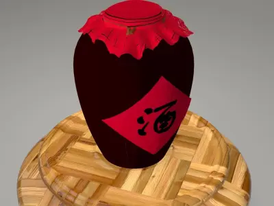 Chinese wine jar 3D model