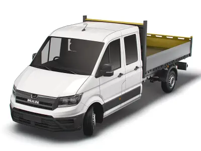 MAN TGE Double Cab Tipper 2021 3D model