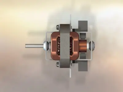 AC motor of hair dryer 3D model