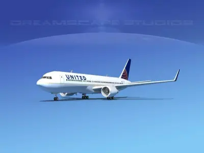Boeing 767-300 United Airlines 3 3D model