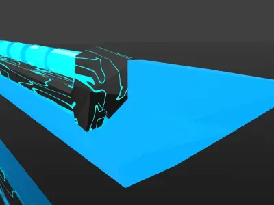 Plasma blade-Low Poly-PBR Low-poly 3D model