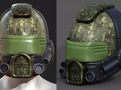 Helmet plastic mask protection pollution ball Low-poly 3D model