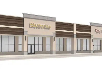 Retail-036 Retail Mall Building 3D model