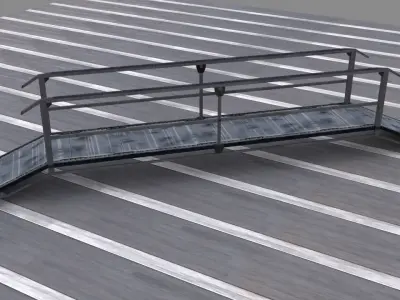 Bridge walkway Free low-poly 3D model