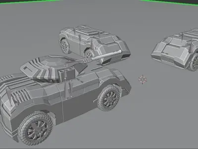 Tactical Vehicle Low-poly 3D model