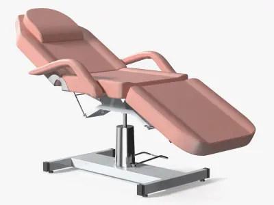 Electric Beauty Treatment Bed Pink Rigged 3D model