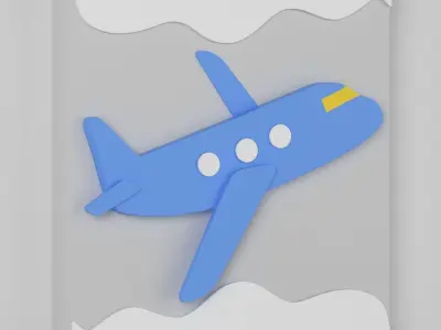 Wood Kids Wall Decor transport 3D model