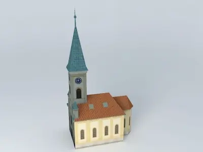Dunaszerdahelyi Lutheran Church Dunajskostredský evangelický ... Free 3D model