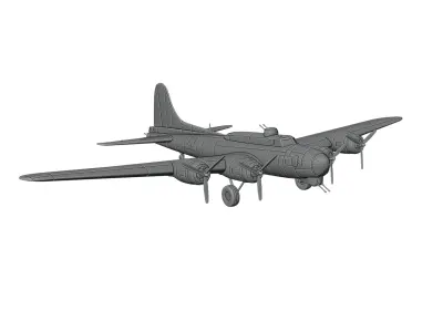 Boeing B-17 Flying Fortress 3D print model