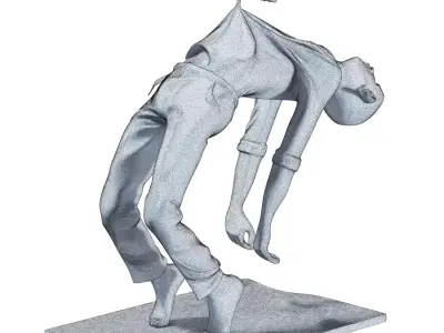 Ascension Man Spirit as Bird Lifting Body 758 3D model