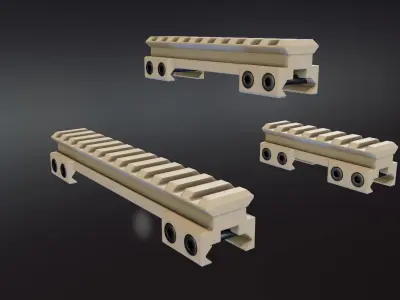 Picatinny Rail Deck Free low-poly 3D model