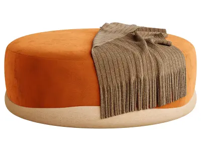 Wave Ottoman Free 3D model