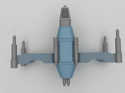 sapceship star wars spaceship Low-poly 3D model