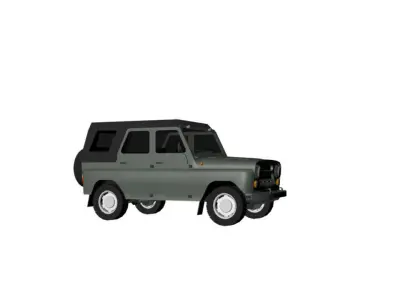 UAZ 469 Low-poly 3D model